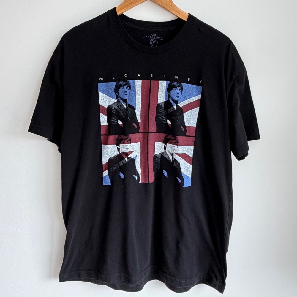 Paul McCartney Tour T-Shirt Black Cotton Rock Concert Band Tee 2013 Large
